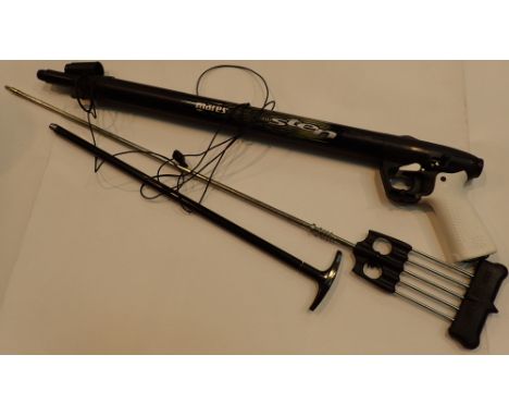 Mares air pump powered spear gun with trident 