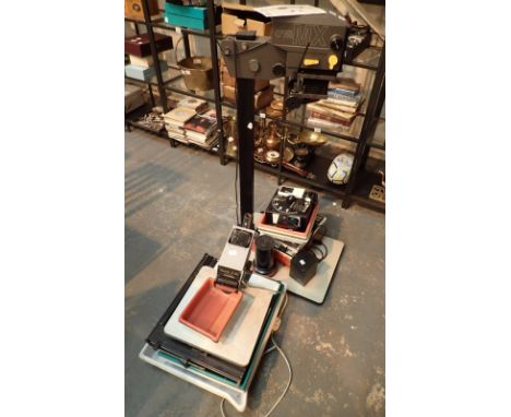LPL C770 OMX multi system photographic colour enlarger associated equipment including clocks timers contract plates etc and a