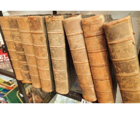 Eight volumes of 1899 International Library of Famous Literature issued by The Standard with colour plates