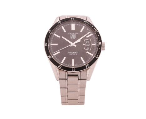 TAG Heuer Carrera Calibre 5 Reference: WV211M-0Serial: EKK7693Bezel: Black with Minute MarkersYear: circa 2010Case Material: 