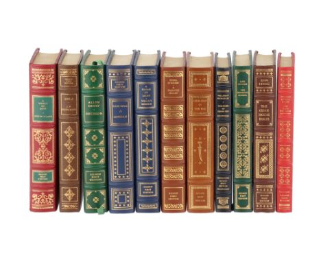 A Collection of 11 Signed First Edition Books, all from the 'Franklin Library, Franklin Center, Pennsylvania' all leather bou