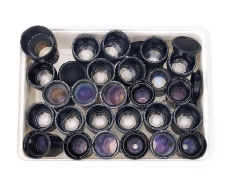 A Selection of Projector Lenses, from makers including Rollei, Kern, &amp; more, all require attention, (25)