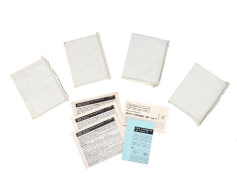 4 Packs of Sealed 4x5 Camera Film, likely Kodak Plus-X Pan, expired,