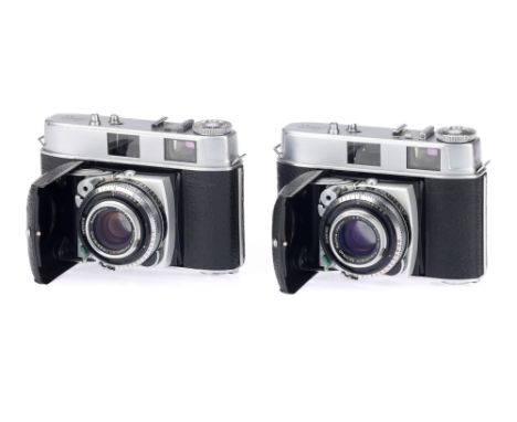 Two Kodak Retina IIc 35mm Rangefinder Cameras, chrome, serial no. 5 210 540, body G-VG, rangefinder patch clear &amp; bright,