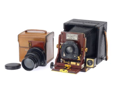 A Fine James A. Sinclair &amp; Co. The Una Camera, 1900, with Ross Combinable f/11 8" lens, black, serial no. 137171, in Newm