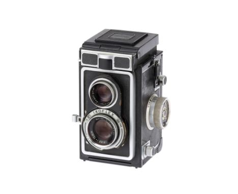 Zeiss Ikon Ikoflex Medium Format TLR Camera, black &amp; chrome, body F, shutter working but sometimes sticks, optics F, some