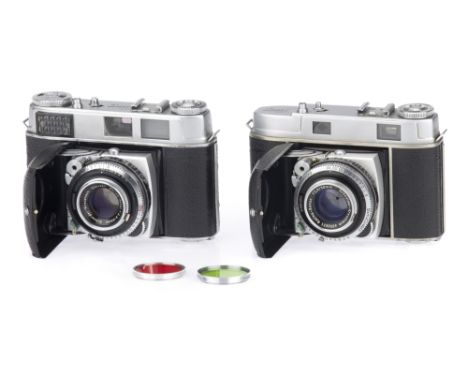 Two Kodak Retina 35mm Film Cameras, to include a Retina IB, body G, shutter working, with Retina-Xenar f/2.8 50mm lens, optic