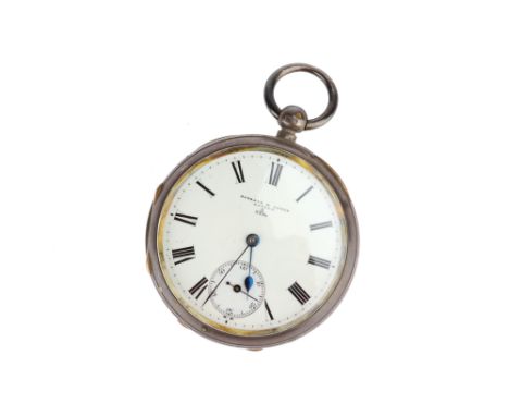 A Silver Pocket Watch by Barraud &amp; Lunds, case hallmarked London 1914, keywind movement with English lever escapement, fu