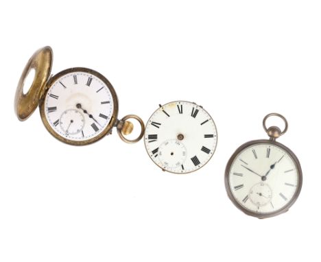 Silver Pocket Watches signed Barraud, late 19th/early 20th century in continental silver case (no British hallmarks), dust co