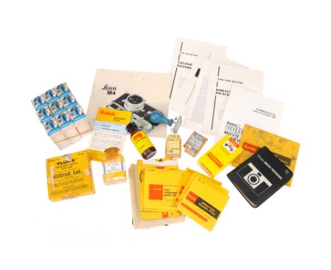 A Mixed Selection of Camera Accessories, to include flash bulbs, film, brochures, &amp; more,