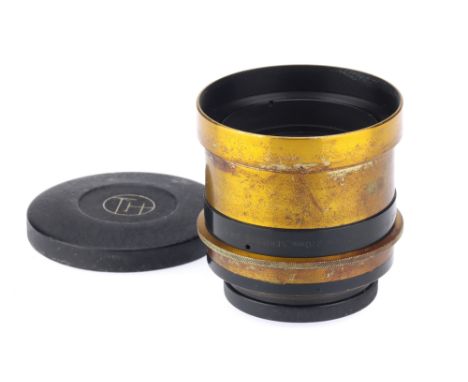 A Cooke Portrait Anastigmat Series IIE f/4.5 270mm Soft Focus Lens, brass/brass, serial no. 458401, body, G, elements, VG-E, 