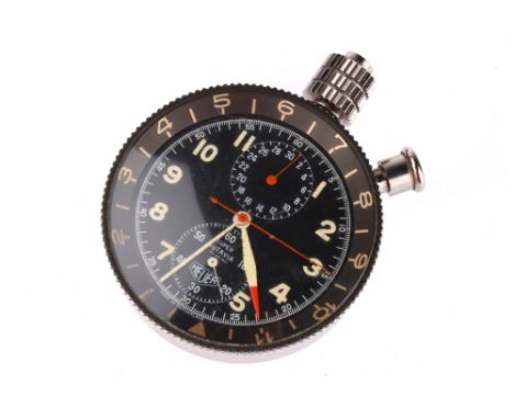 A Rare Heuer Super Autavia Chronograph Stop Watch, A Rare Heuer Super Autavia Chronograph Stop Watch, movement manual wind, h