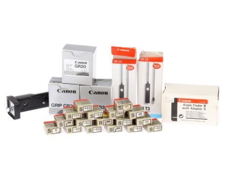 A Good Selection of Canon Camera Accessories, to include three Grip GR20, a bag of interchangeable diopter lenses, &amp; more