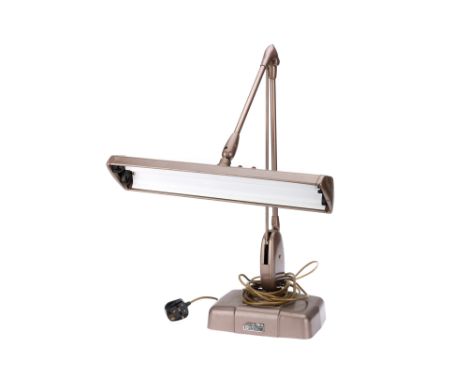 A 1960's Dazor Industrial Floating Table Lamp, with Italian retailers sticker to the front, untested