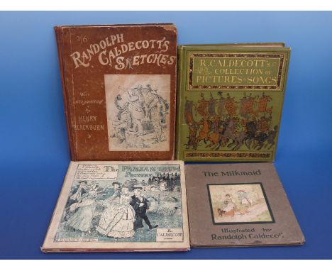 Randolph Caldecott illustrated The Milkmaid; The Panjandum Picture Book; Randolph Caldecott's Sketches; R Caldecott's Collect