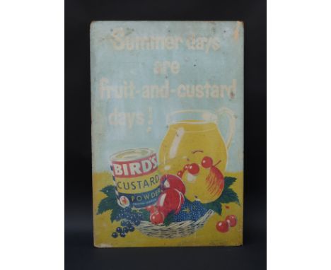 A vintage advertising sign for Bird's custard powder (68 x 46cm) 