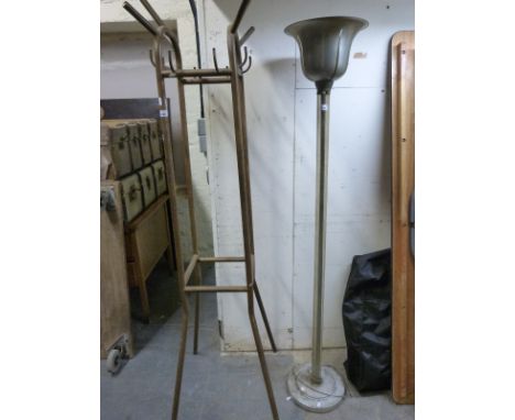 A retro coat stand and standard lamp 