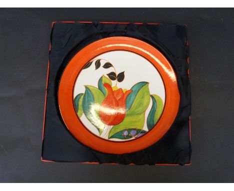 Bradford Exchange Clarice Cliff 'Red Tulip' plate, 279/1999, 30cm in diameter, in original box