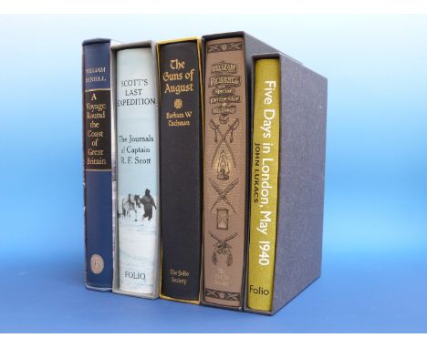 A collection of Folio titles to include William Daniell, A Voyage Round the Coast of Great Britain; Scott's Last Expedition: 