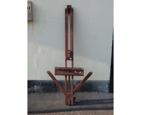 A vintage wooden folding artist's easel (minimum height 160cm) 