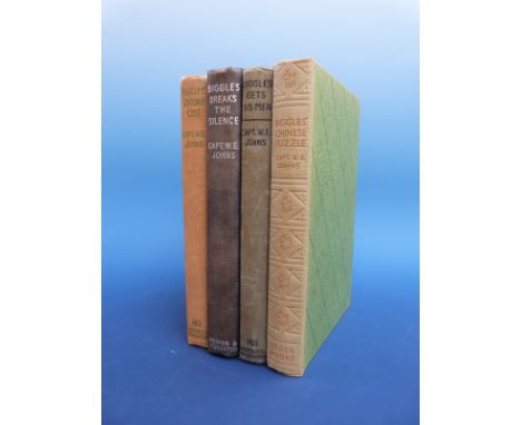 Capt. W.E Johns, a collection of four first edition Biggles titles including Biggles' Second Case (Hodder & Stoughton, 1949),