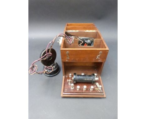 A vintage portable or companion telegraph/telephone 