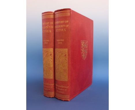 A Victoria History of the County of Suffolk (London, John Constable, 1911) red cloth, gilt lettering to spine and county cres
