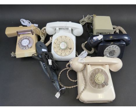 Five vintage/ retro telephones to include 1977 Silver Jubilee, trimphone etc 