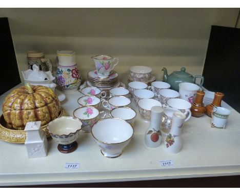 A quantity of teaware etc to include Royal Stafford, Denby teapot, Royal Worcester etc. and a collection of other ceramic war