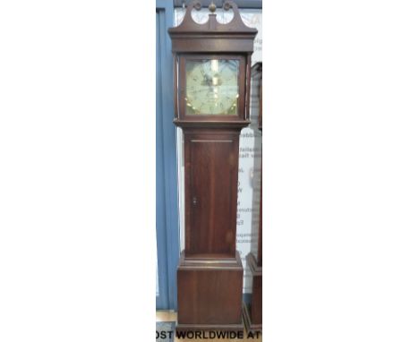 Mark Harding, Dursley (Gloucestershire) 19thC oak case longcase clock, the movement of 30 hour duration striking the hours on