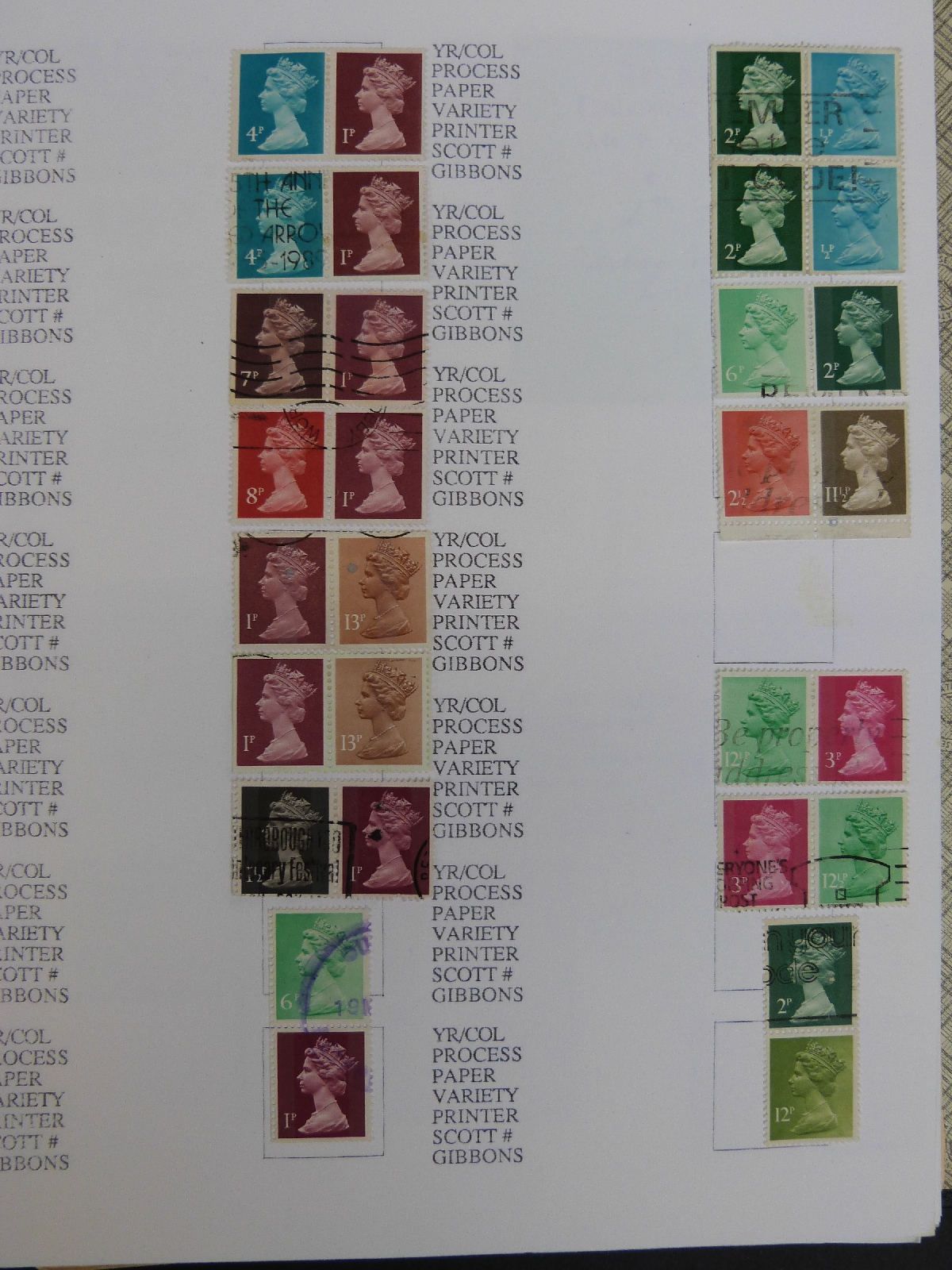 An extensive collection of Machin stamps in four albums