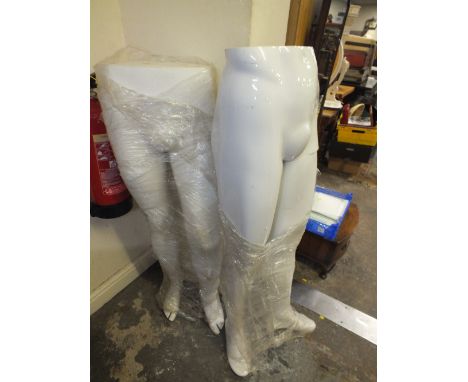 TWO MANNEQUIN BOTTOM HALVES