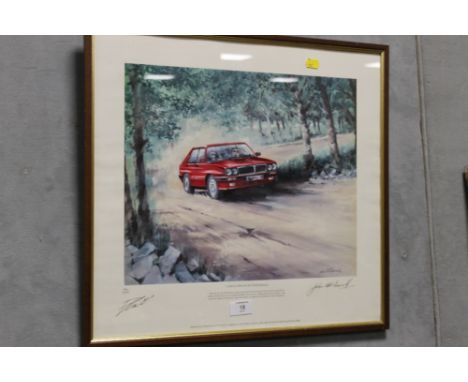A SIGNED LIMITED EDITION JOHN McCONNELL LANCIA PRINT 370/1500