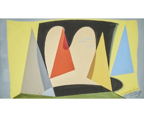 Edward McKnight Kauffer (American, 1891-1954)Sketch for Checkmate signed, titled, dated and inscribed 'To Brumwell with my/be