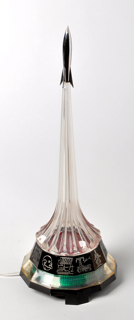 A Ussr Space Race Table Lamp Plastic In The Form Of Rocket Lot 1010 A Ussr Space Race Table Lamp Plastic In The Form