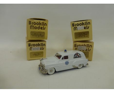 Four boxed Brooklin Models - a 1953 Pontiac Sedan Delivery J.M. Toys Fund Raiser, a 1968 Shelley Mustang G.T.500, a 1932 Paca