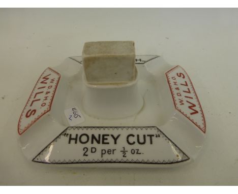 A W.D. and H.O. Wills Honey Cut 2d per 1/2 oz ceramic matchbox holder/ashtray.