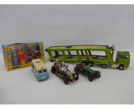 CORGI - Magic Roundabout, no. 859, Mr McHenry's Trike & Zebedee-Box, and five unboxed Corgi toys.