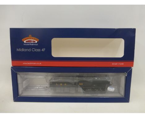 A Bachmann 00 gauge 31-880 class 4F 0-6-0 3851 L.M.S. black locomotive and tender, boxed and in mint condition.