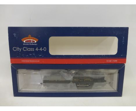 A Bachmann 00 gauge 31-726 City class 3433 "City of Bath" G.W.R. garter crest locomotive and tender, boxed and in mint condit