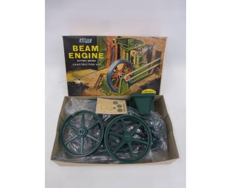 A boxed unmade Airfix beam engine battery driven construction kit.