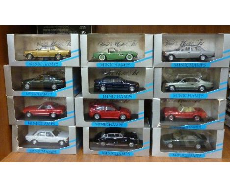 Nineteen Minichamps Paul's Model Art die-cast model vehicles, boxed