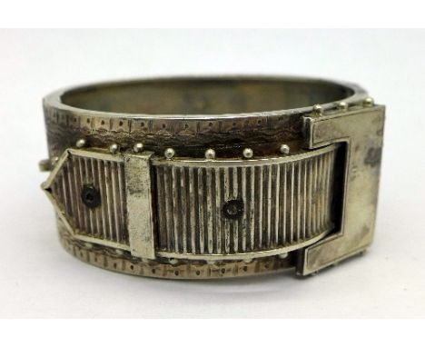 A Victorian silver bangle, Birmingham 1884