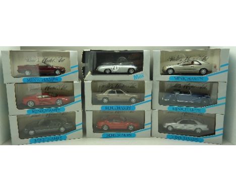 Nineteen Minichamps Paul's Model Art die cast model vehicles, boxed