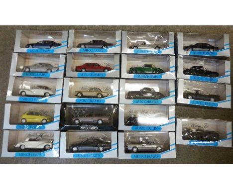 Nineteen Minichamps Paul's Model Art die-cast model vehicles, boxed