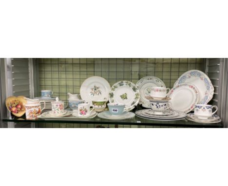 SHELF OF SELECTION BONE CHINA, CABINET CUPS AND TEA WARES, PARAGON, ROYAL CROWN DERBY, WEDGWOOD AND OTHERS 