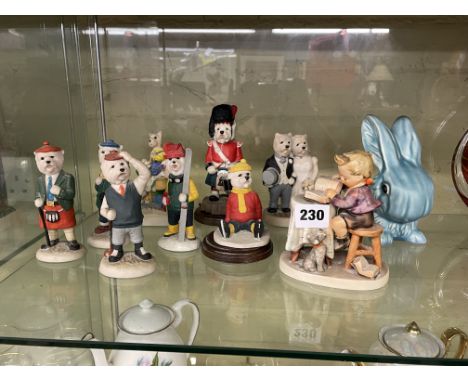 SYLVAC BUNNY RABBIT, W.M.J. HUMMEL BOOK KEEPER FIGURE, SELECTION OF COUNTRY COMPANION WEST HIGHLAND TERRIER FIGURES 