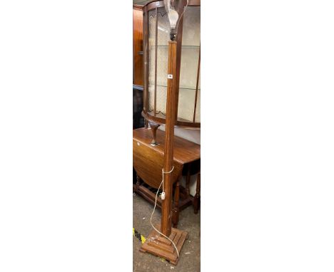 OAK LAMP STANDARD WITH SHADE 