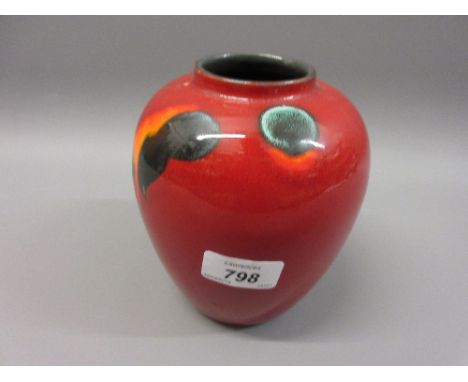 Poole Pottery baluster form abstract design vase 