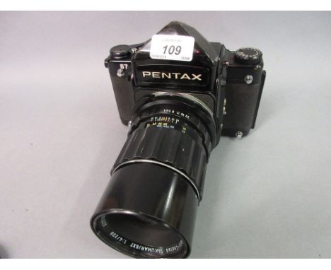 Pentax 67 SLR camera with lens 